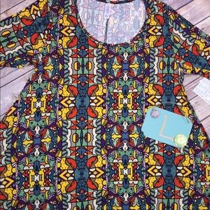 NWT LuLaRoe Perfect T Large Abstract Art Print